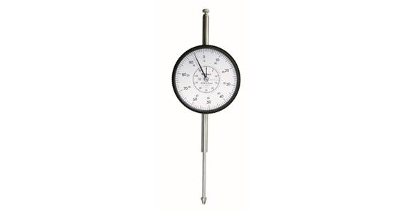 Messuhr metrisch 50 mm, 0,01mm, mit Öse, edelsteingelagert, Stoßs.