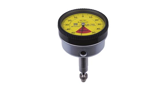 Sicherheitsmessuhr metrisch 1 mm, 0,01mm, rückwertiger Taster mit Stoßschutz
