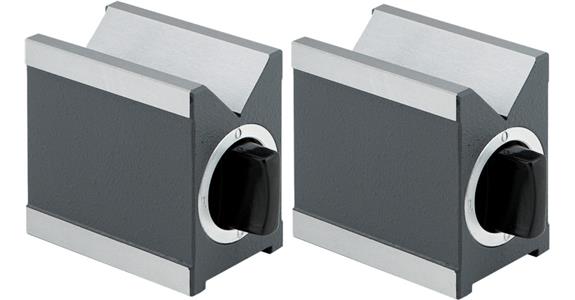 Měřicí a upínací hranoly ATORN, 70 mm, kalená ocel, magnetické, dřevěné pouzdro