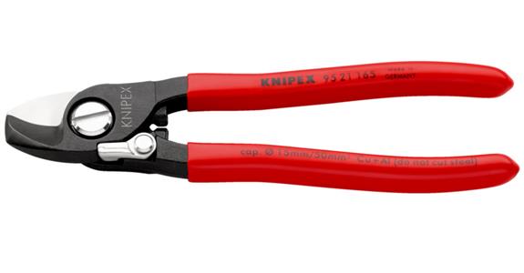 Štípací kleště na kabely KNIPEX, 165 mm, otevírací péro, s plastovou rukojetí