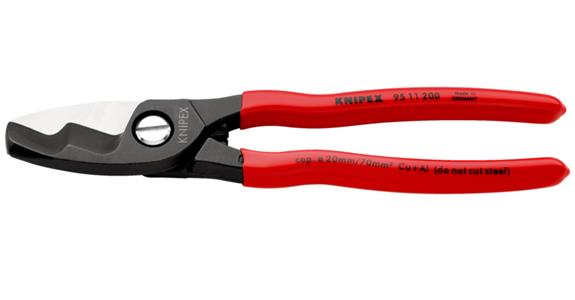 Štípací kleště na kabely KNIPEX, 200 mm, dva břity, s plastovou rukojetí