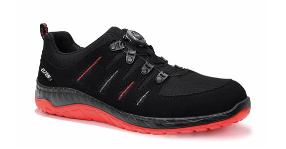 Sicherheits-Halbschuh Maddox BOA® black-red Low ESD S3S Gr.38