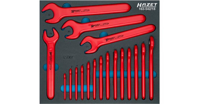 1001212393 open-end wrench set, insulated 163-542/18 Number of tools 18