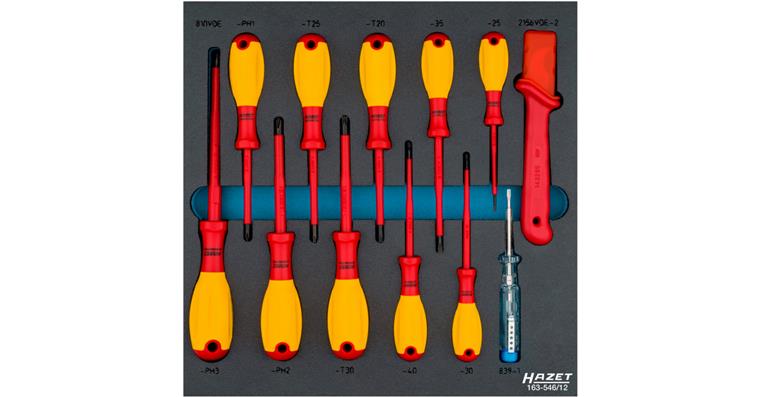 1001212172 screwdriver set with protective insulation 163-546/12 12-piece set