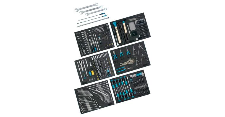 1001212063 tool assortment in soft foam insert 0-2900-163/264-BMW 264 tools