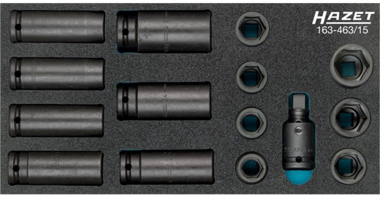 1001210938 impact wrench socket set 15-piece set 163-463/15