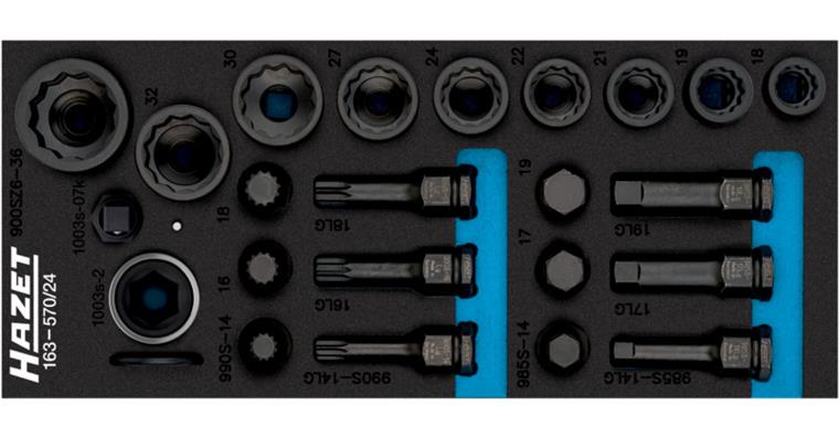 1001212316 impact wrench socket set 24-piece 163-570/24