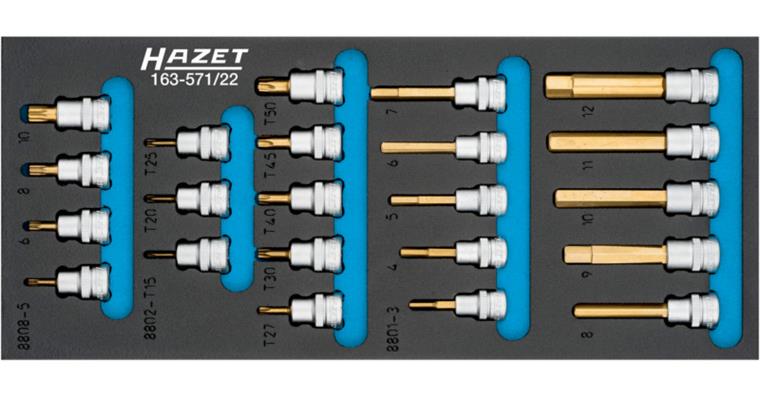 1001212317 Screwdriver socket set 22-piece set 163-571/22