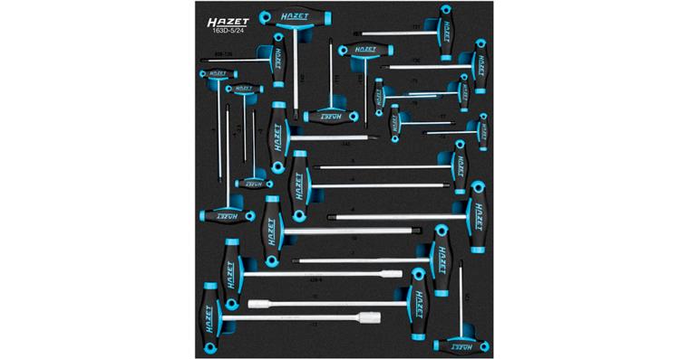 1001213232 Socket wrench set with T-handle 163D-5/24 No. of tools 24