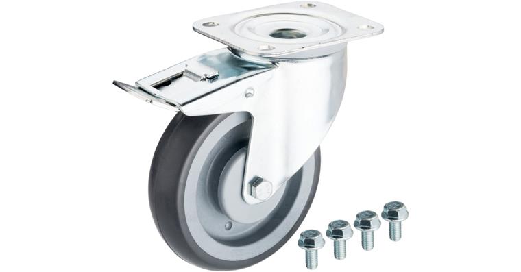 1001212538 Swivel castor with brake 179N-011ESD