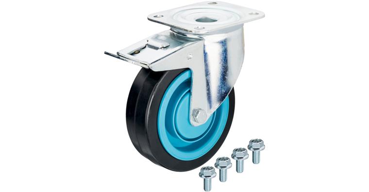 1001213261 Swivel castor with brakes 179NW-011A