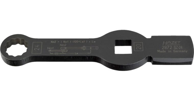 1001210974 Double hexagon impact ring wrench with 2 striking faces 2872SZ-24