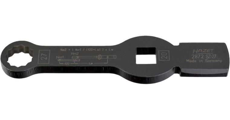 1001211365 Impact ring wrench double hexagon with 2 striking faces 2872SZ-27