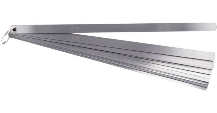 1095011801 Spárové měrky, 300 mm, 13 lístků na kroužku, od 0,05–1,00 mm, T2
