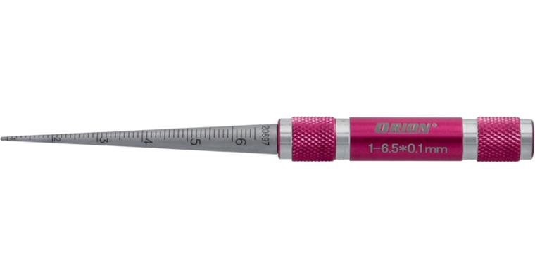 1095011809 Měřicí trn kónických otvorů, průměr 1-6,5 mm, stupnice 0,1 mm