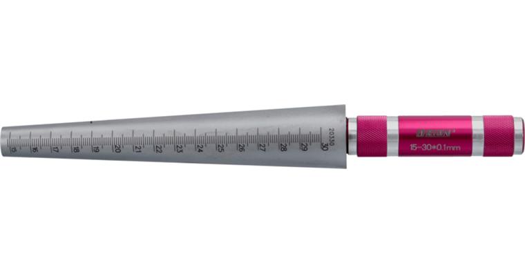 1095011811 Měřicí trn kónických otvorů, průměr 15-30 mm, stupnice 0,1 mm
