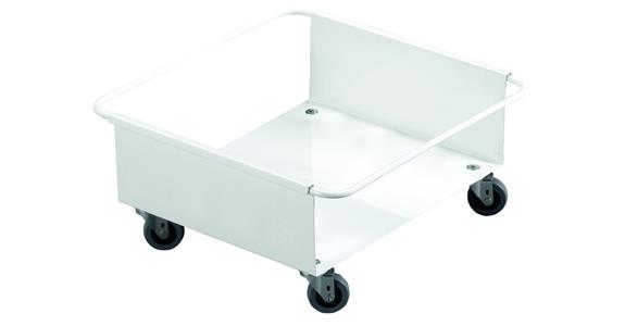 Fahrwagen für Wertstoffsammler Durabin 60L 1085637-1085638, rechteckig, weiß