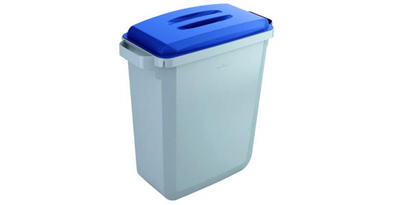 Wertstoffsammler Durabin 60 Liter mit Deckel grau/blau