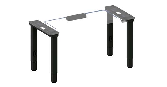 Arbeitstisch Upgrade Set Quattro für Modultiefe 675mm mit Elektromotor