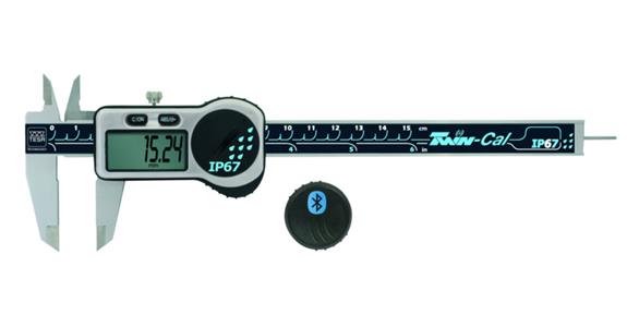 Messschieber IP67 digital 150mm, TWIN-CAL, Datenausgang, rund, Data-Pack