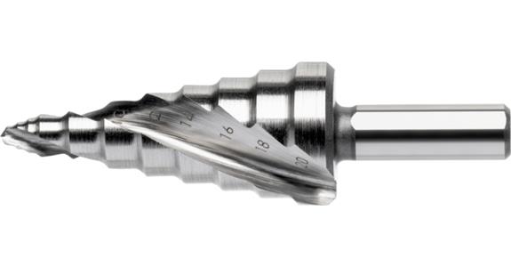 Stupňovitý vrták ATORN STEP s hrotem STEP HSS, 6-20 mm, typ 1