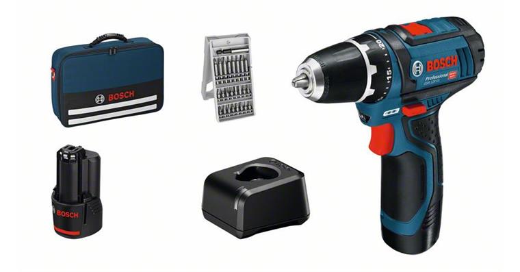 1005115518 cordless drill driver GSR 12V-15 2 battery GBA 12V 2.0Ah bag 060186810H