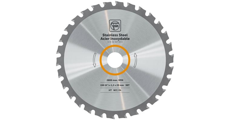 1092156204 Circular saw blade for stainless steel diameter 150mm 30 teeth