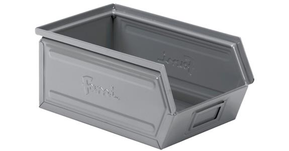 Stahlblech-Sichtlagerkasten Außenmaß T350XB210XH145mm lackiert RAL 7000