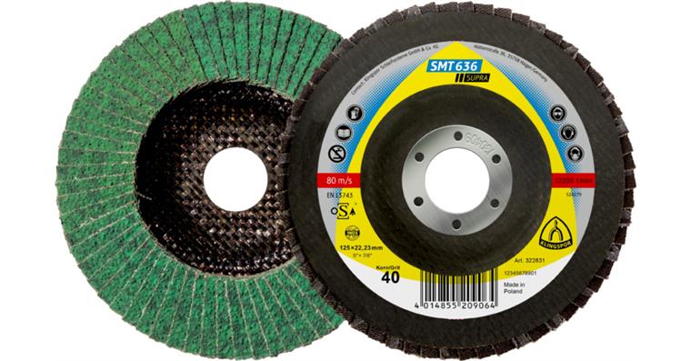 1001728648 abrasive mop disc 125x22.23 mm grain 80 convex 322833
