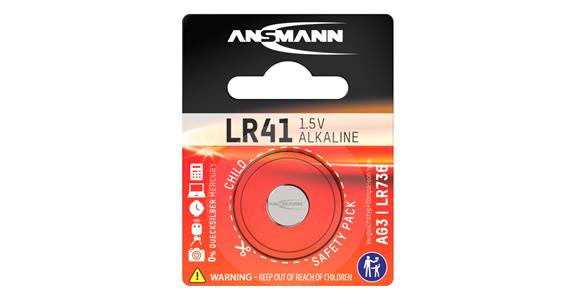 Alkaline Knopfzelle LR41 Pack = 1 Stück