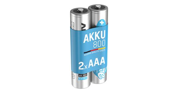 NiMH Akku Micro AAA 800 mAh Pack = 2 Stück