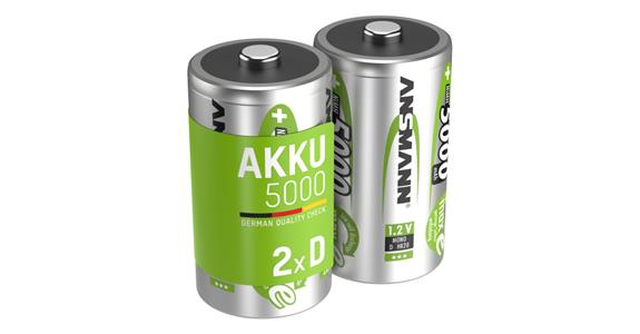 NiMH Akku Mono D 5000 mAh Pack = 2 Stück