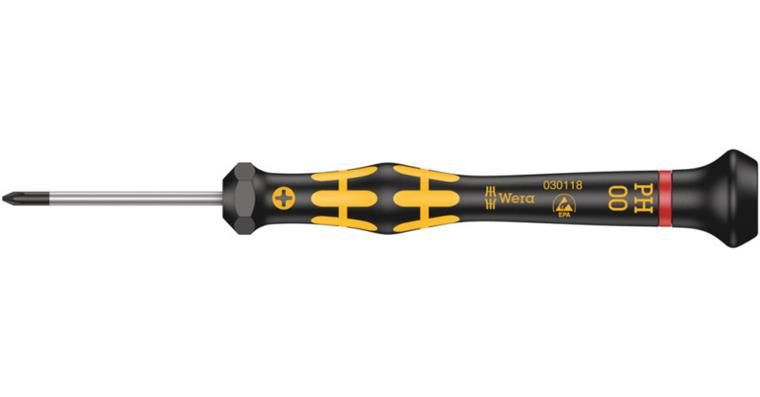 1001707680 Cross-recess screwdriver 1550 ESD Micro PH 00x40 mm 05030118001