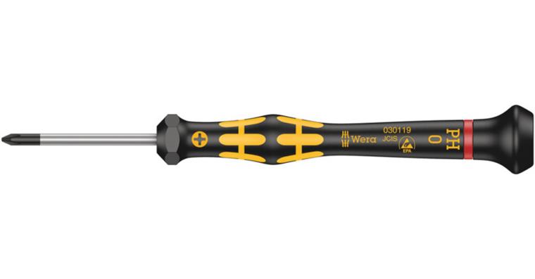 1001707681 Cross-recess screwdriver 1550 ESD Micro PH 0x40 mm 05030119001