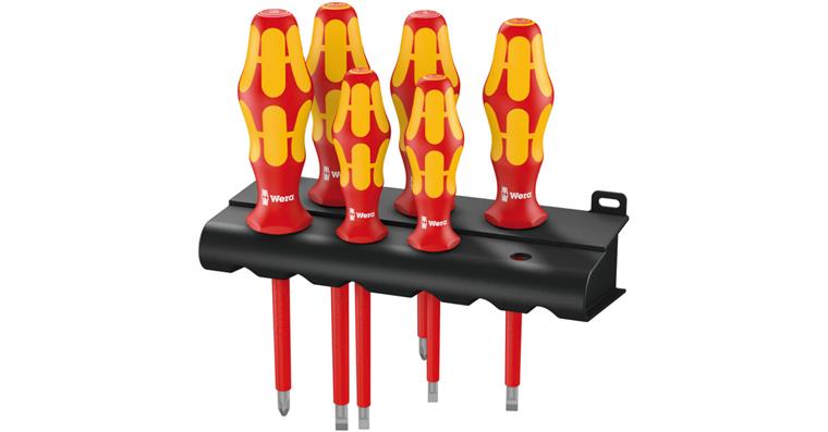 1001707181 VDE insulated screwdriver set 160 i/6 in rack 05006145001