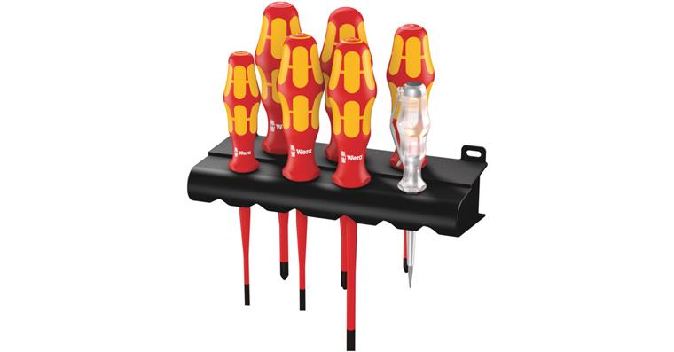 1001706802 VDE-insulated screwdriver set 160 iS/7 in rack 05006480001