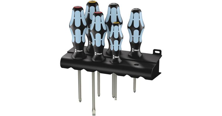 1052493103 screwdriver set 3334/3350/3355/6 stainless steel in rack 6-piece 05032063001