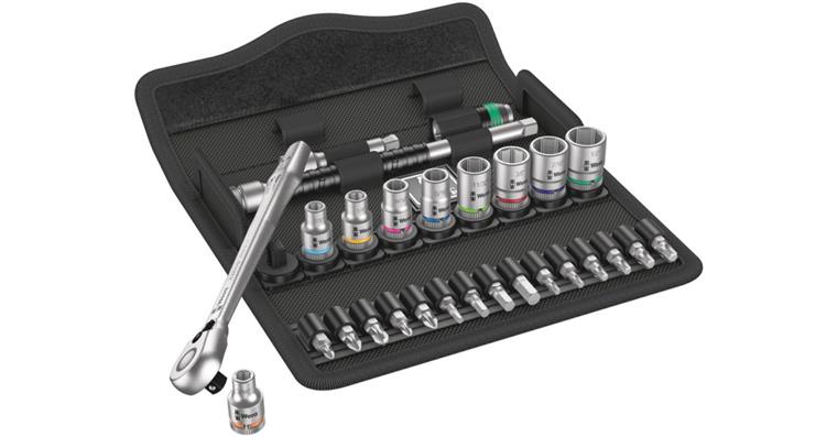 1001707477 Zyklop Metal ratchet set 8100 SA 11 Reversible lever, imperial 05004021001