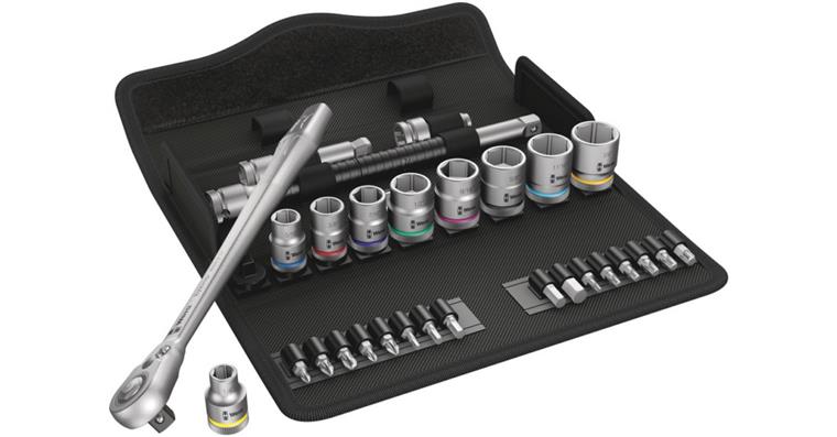 1001707480 Zyklop Metal ratchet set 8100 SB 11 Reversible lever, imperial 05004051001