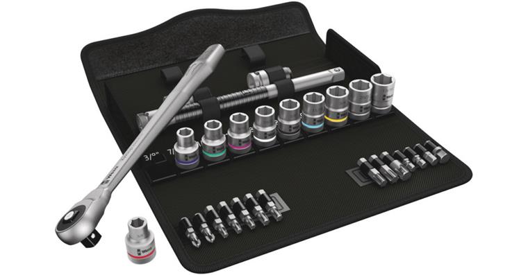 1001707482 Zyklop Metal ratchet set 8100 SC 10 Square drive, imperial 05004080001
