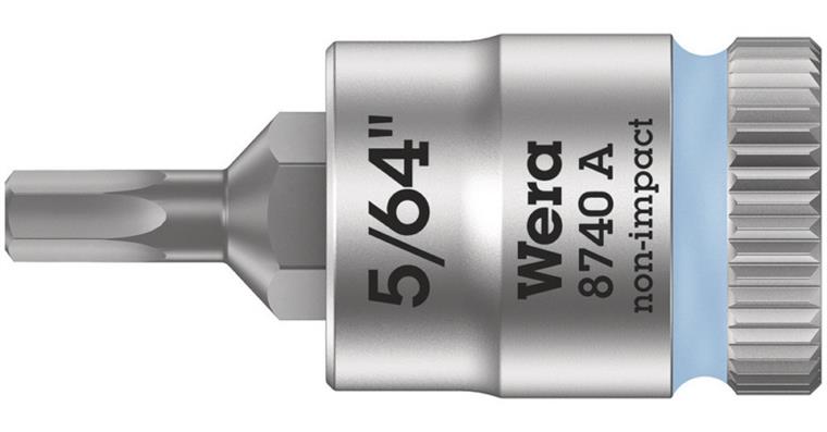 1001707721 Zyklop bit socket with 1/4 in drive 8740 A 5/64 in x28 mm 05003380001