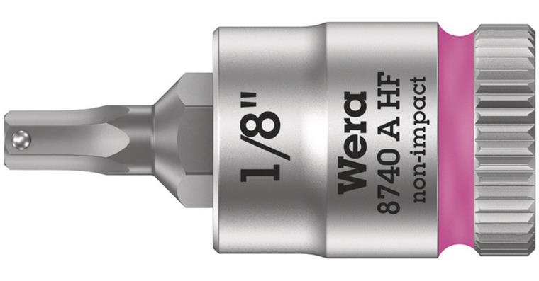 1001707714 Zyklop bit socket with 1/4 in drive 8740 A HF 1/8 in x 28 mm 05003383001