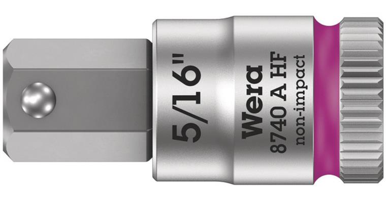 1001707720 Zyklop bit socket with 1/4 in drive 8740 A HF 5/16 in x28 mm 05003389001