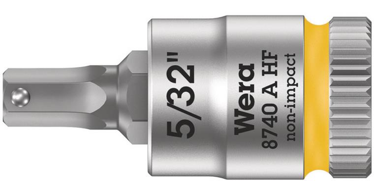 1001707716 Zyklop bit socket with 1/4 in drive 8740 A HF 5/32 in x 28 mm 05003385001