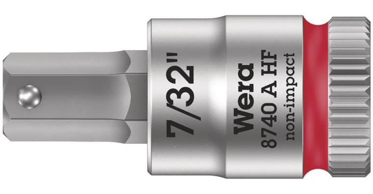 1001707718 Zyklop bit socket with 1/4 in drive 8740 A HF 7/32 inx28 mm 05003387001