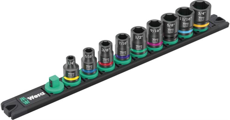 1001708965 Magnetic socket set with 9 impactor sockets 9608 05005452001