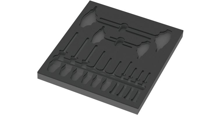 1001709116 foam insert 9812 TX HF screwdriver set 1 without tool