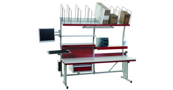Komplettpackplatz FLEX Variante 3 elektrisch B2000xT800xH720-1120mm RAL9006/3003