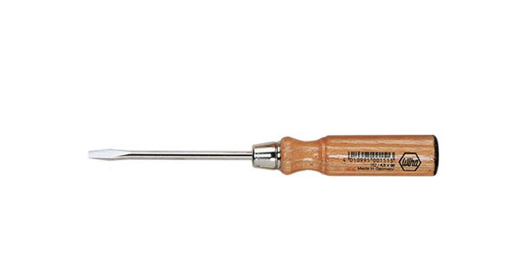 1052140102 wooden screwdriver, slotted 4.5 mm x 90 mm 00151
