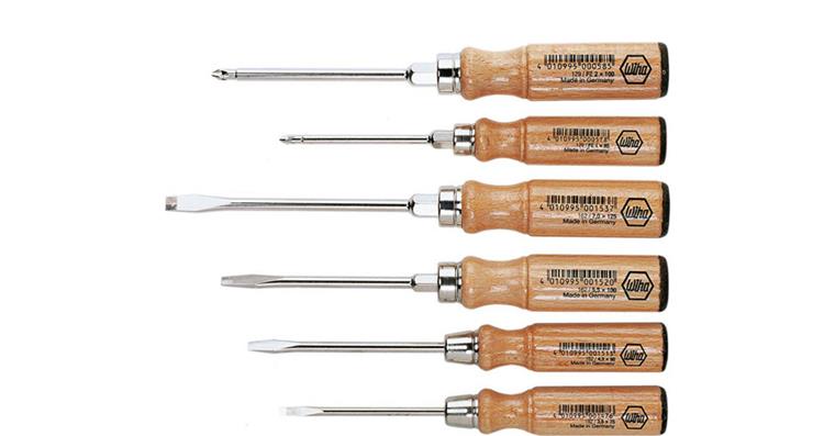 1001616909 Wood screwdriver set slotted Pozidriv 6-piece 07150